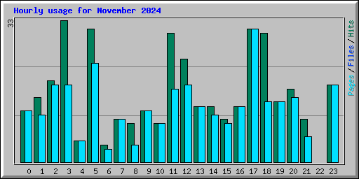 Hourly usage for November 2024
