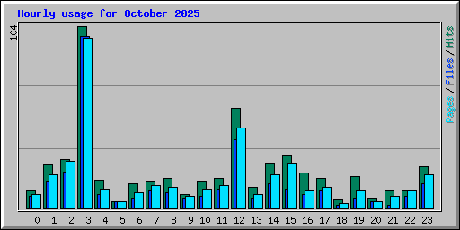 Hourly usage for October 2025