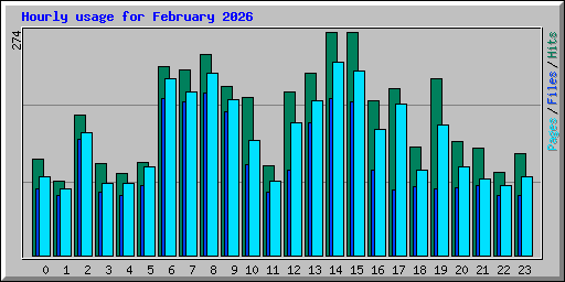 Hourly usage for February 2026